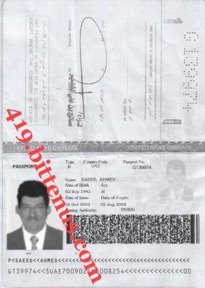 Saeed international passport